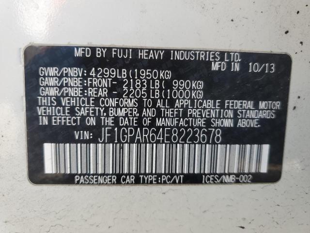 JF1GPAR64E8223678 Subaru 2014