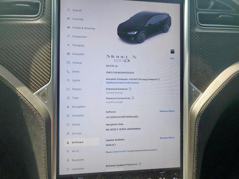 5YJXCBE29HF054311 Tesla MODEL X