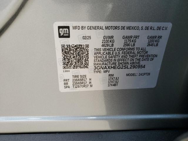 3GNAXHEG2SL290954 Chevrolet EQUINOX LT