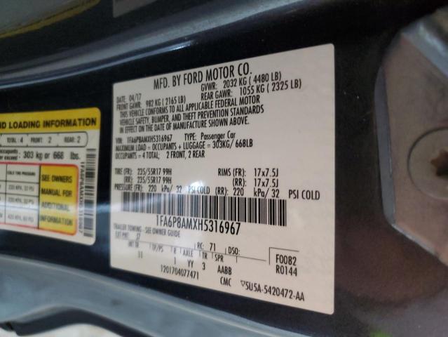 1FA6P8AMXH5316967 Ford 3.7l 4v