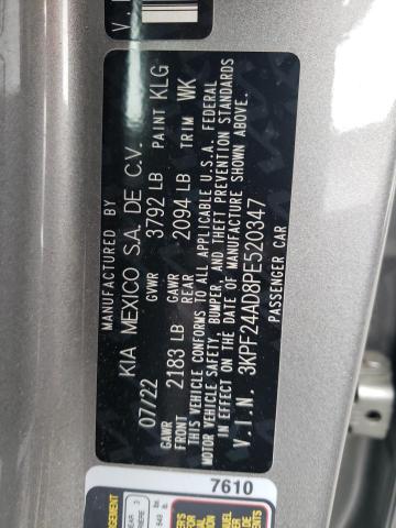 3KPF24AD8PE520347 KIA FORTE LX