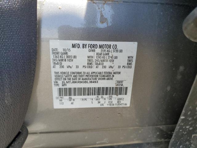 2LMTJ8KR9GBL38493 Lincoln Mkx Select
