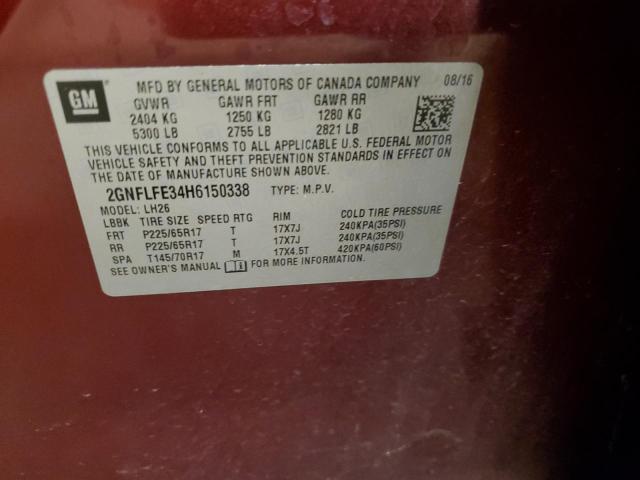 2GNFLFE34H6150338 Chevrolet EQUINOX LT