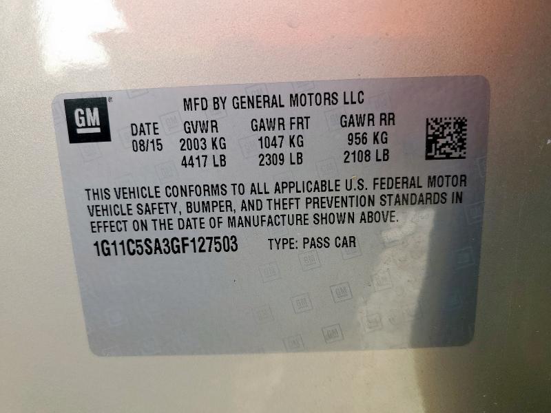 1G11C5SA3GF127503 Chevrolet MALIBU LIM