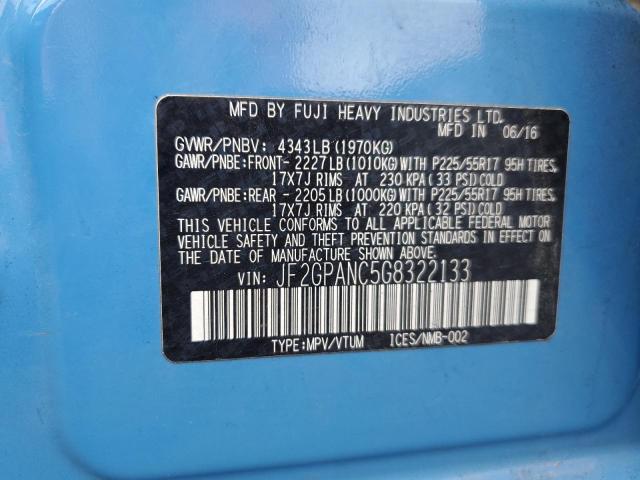 JF2GPANC5G8322133 Subaru naturally aspirated