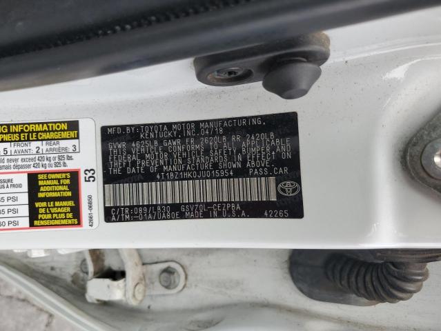 4T1BZ1HK0JU015954 Toyota CAMRY XSE