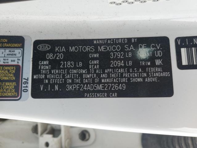 3KPF24AD5ME272649 KIA FORTE FE