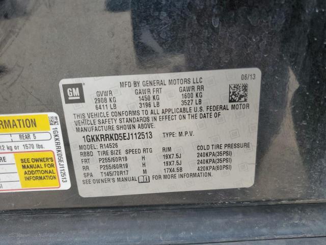 1GKKRRKD5EJ112513 GMC ACADIA SLT