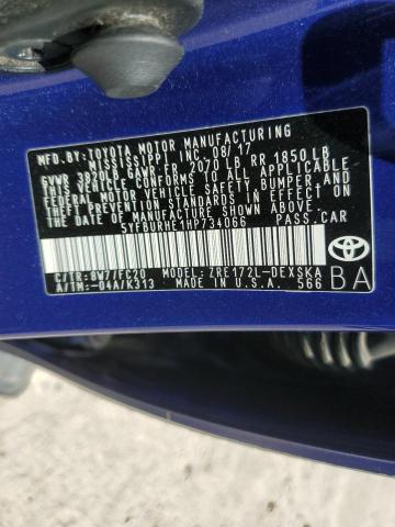 5YFBURHE1HP734066 Toyota Corolla L/
