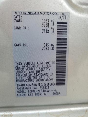 1N4BL4DV8RN315888 Nissan ALTIMA SV