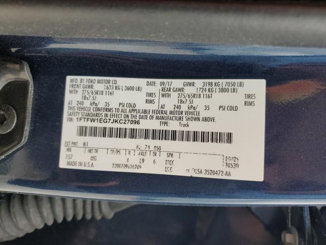 1FTFW1EG7JKC27096 Ford 3.5l gtdi