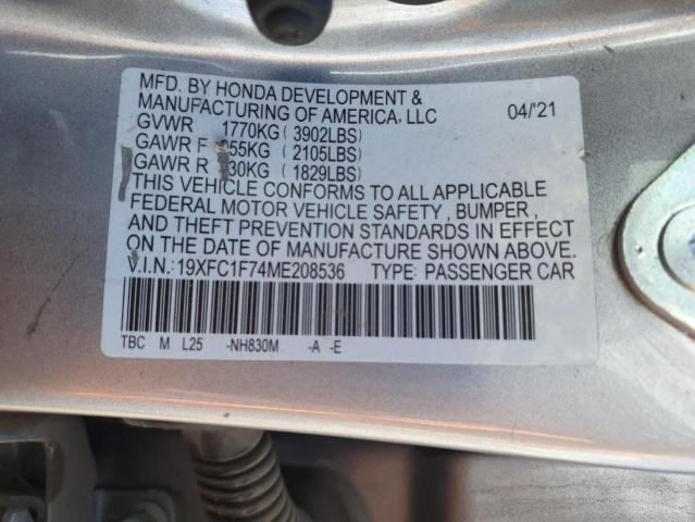 19XFC1F74ME208536 Honda l15b7