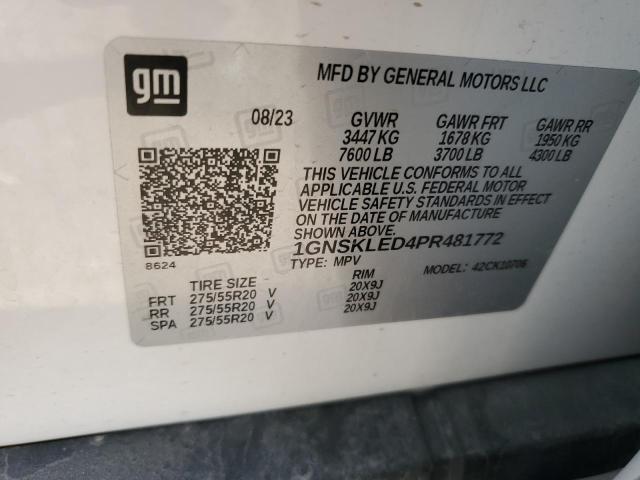 1GNSKLED4PR481772 Chevrolet TAHOE K150