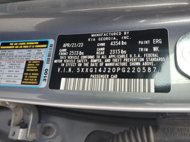 5XXG14J20PG220587 KIA t-gdi gamma ii