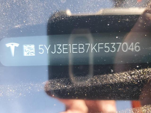 5YJ3E1EB7KF537046 Tesla MODEL 3