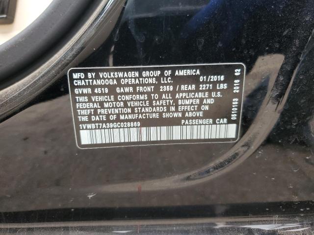 1VWBT7A39GC028869 Volkswagen Passat