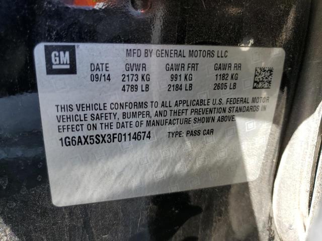 1G6AX5SX3F0114674 Cadillac CTS LUXURY