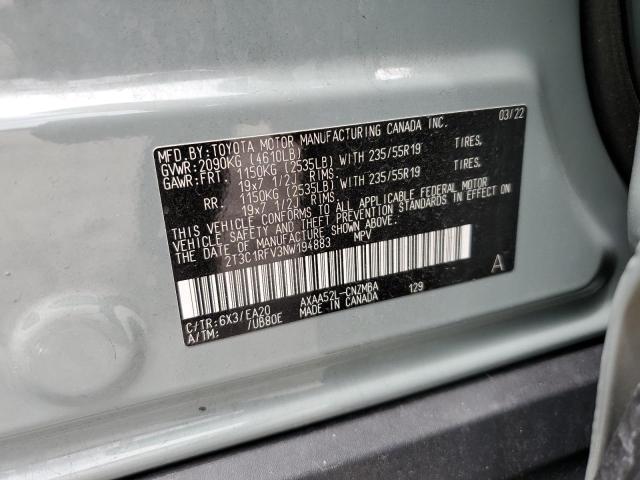 2T3C1RFV3NW194883 Toyota RAV4 XLE P