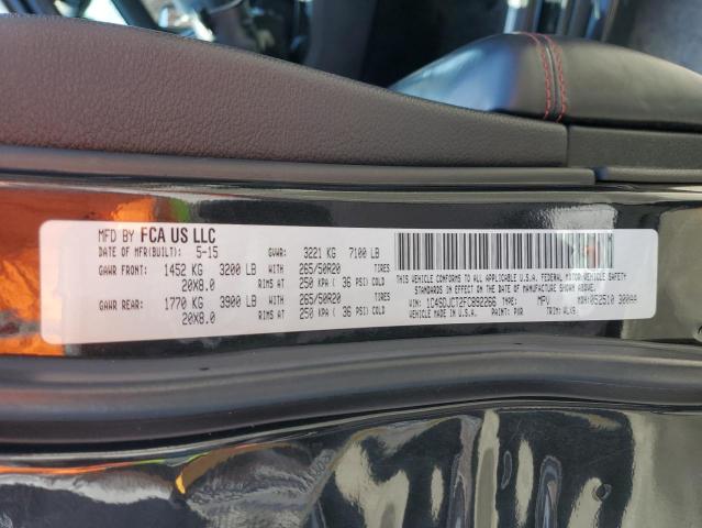 1C4SDJCT2FC892266 Dodge DURANGO R/
