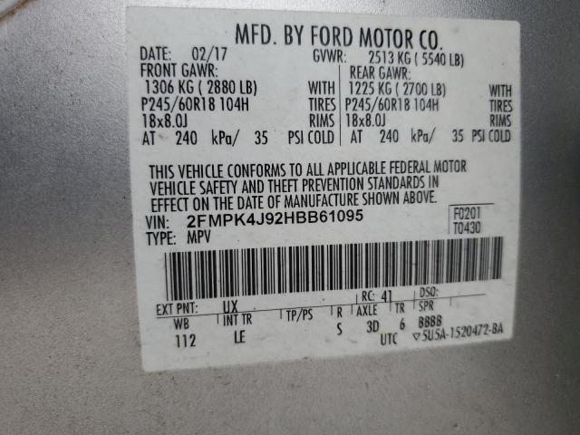 2FMPK4J92HBB61095 Ford 2.0l gtdi