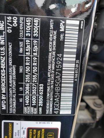 4JGDA5HB5GA715924 Mercedes-Benz GLE 350 4M