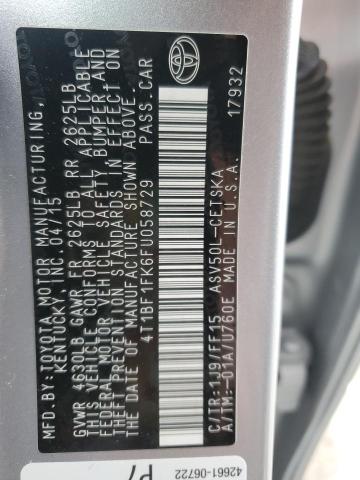 4T1BF1FK6FU058729 Toyota 2ar-fe
