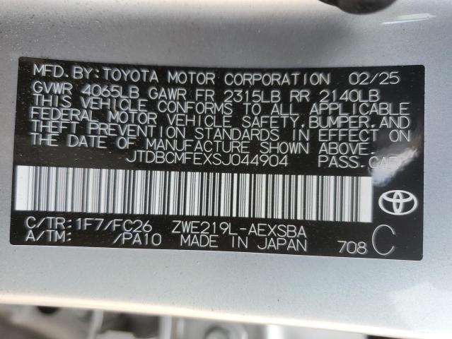 JTDBCMFEXSJ044904 Toyota 2zr-fxe