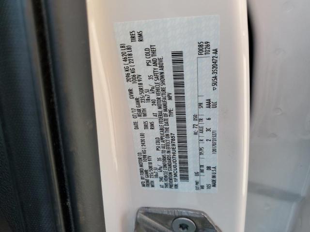 1FMCU0JD7HUE97857 Ford gtdi sigma w/premium fuel