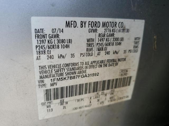 1FM5K7B87FGA31592 Ford Explorer