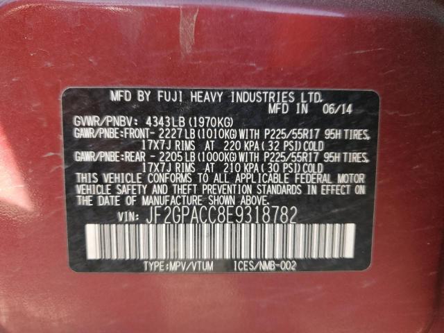 JF2GPACC8E9318782 Subaru 2.0l na