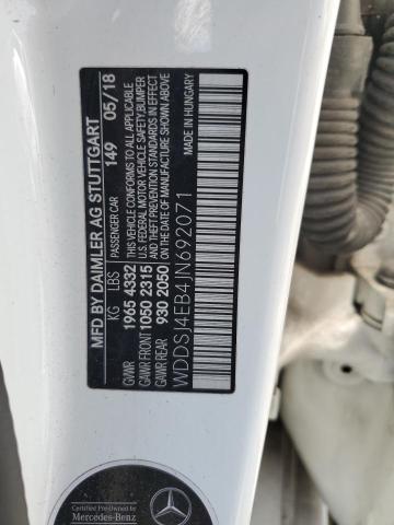 WDDSJ4EB4JN692071 Mercedes-Benz CLA 250