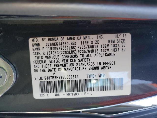5J8TB3H59EL009649 Acura RDX TECHNO
