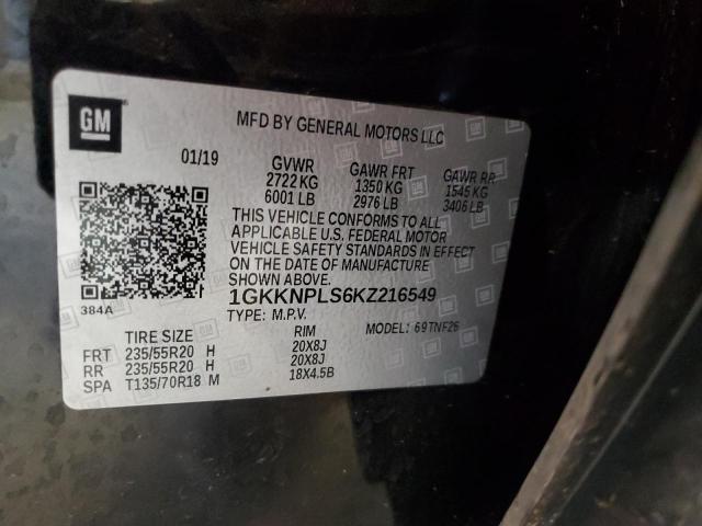 1GKKNPLS6KZ216549 GMC ACADIA DEN