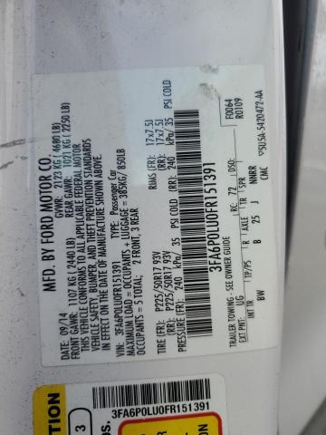 3FA6P0LU0FR151391 Ford 2015