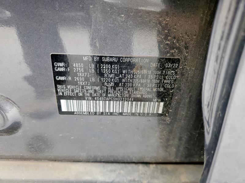 4S4BTAPC5N3212044 Subaru OUTBACK TO