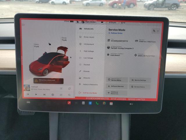 5YJ3E1EA5NF155772 Tesla MODEL 3