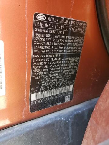 SALRHBBK3HA023930 Land Rover td6 lev3 lev160