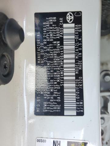 5YFS4MCE3MP064413 Toyota COROLLA SE