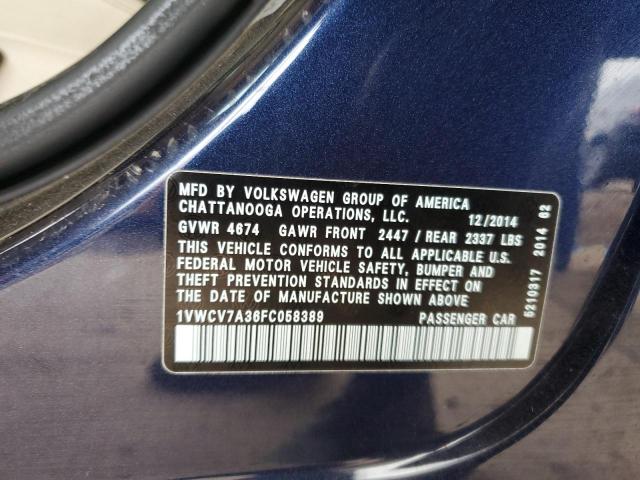 1VWCV7A36FC058389 Volkswagen 2015