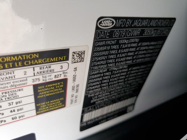 SALWR2SU1LA890785 Land Rover RANGE ROVE