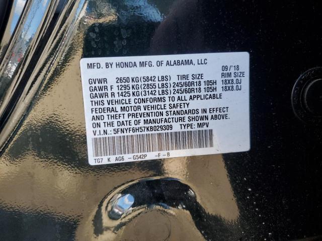 5FNYF6H57KB029309 Honda j35y6