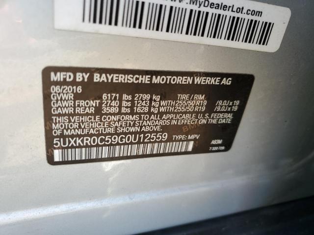 5UXKR0C59G0U12559 BMW 2016