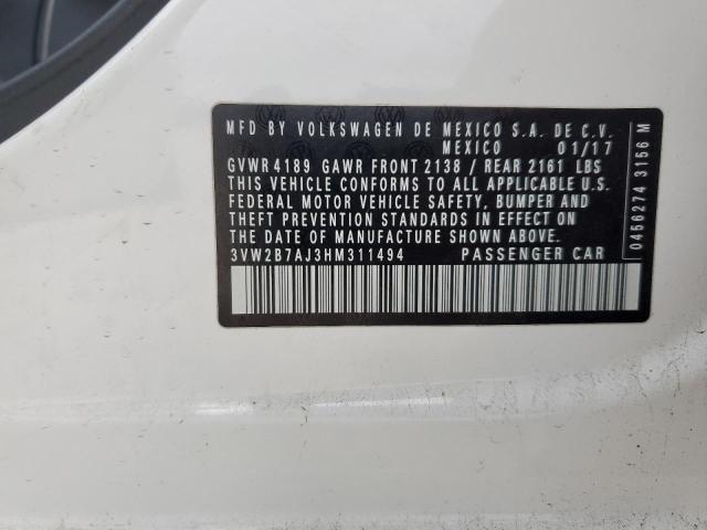 3VW2B7AJ3HM311494 Volkswagen 1.4 tsi