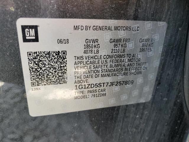 1G1ZD5ST7JF257809 Chevrolet lfv - direct injection, variable valve timing, gen 1