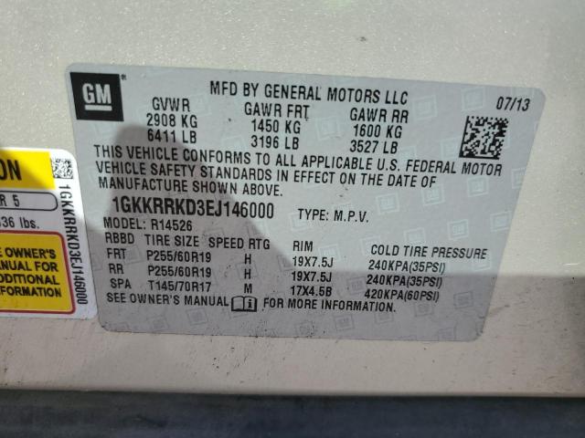 1GKKRRKD3EJ146000 GMC ACADIA SLT