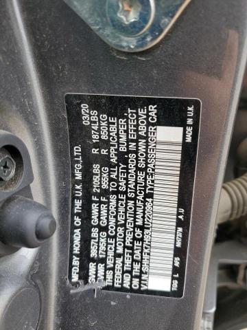SHHFK7H93LU220964 Honda l15ba
