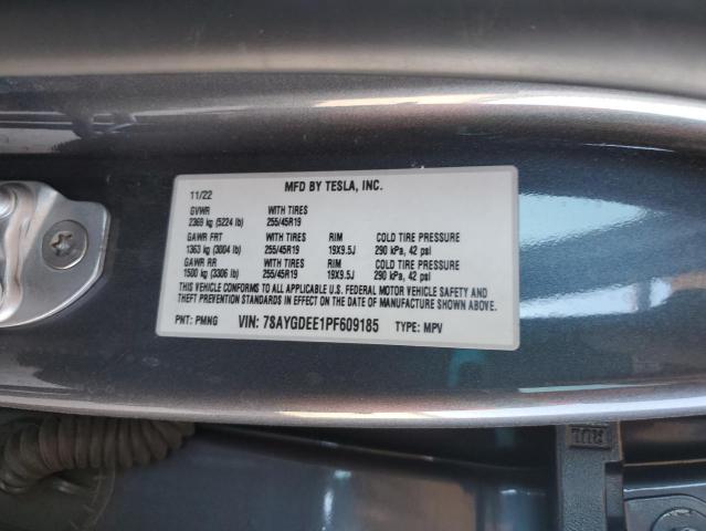 7SAYGDEE1PF609185 Tesla Model Y
