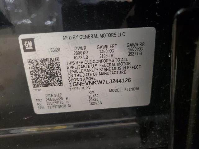 1GNEVNKW7LJ244126 Chevrolet Traverse H