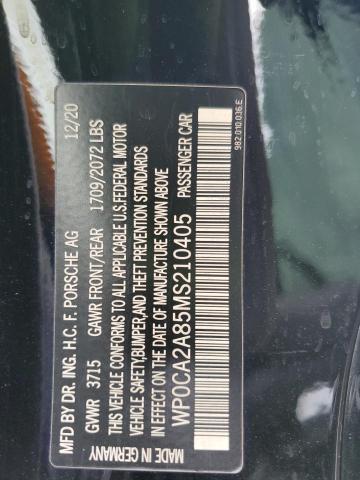 WP0CA2A85MS210405 Porsche Boxster Ba