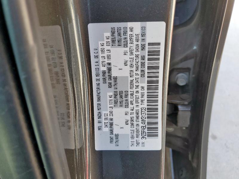 3MZBPABL4NM313703 Mazda 3 SELECT
